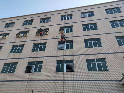 厂房外墙清洗-惠州永连科技园-惠州市红蜘蛛清洁服务